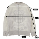 Sacai エンブレムロゴ サイドジップ 18-04187 トレーナー 刺繍 スウェット グレー レディース サカイ【中古】5-0906M∞