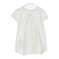 Sacai バック切替 異素材 17-03068 コットン サイズ2 半袖Ｔシャツ カットソー ホワイト レディース サカイ【中古】5-0606S△