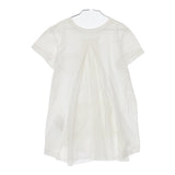 Sacai バック切替 異素材 17-03068 コットン サイズ2 半袖Ｔシャツ カットソー ホワイト レディース サカイ【中古】5-0606S△