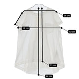 Sacai バック切替 異素材 17-03068 コットン サイズ2 半袖Ｔシャツ カットソー ホワイト レディース サカイ【中古】5-0606S△