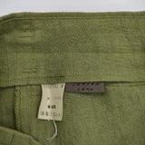 JURGEN LEHL J0162FP902 リネン タック サイズM パンツ ライトグリーン レディース ヨーガンレール【中古】5-0707M△