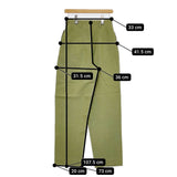 JURGEN LEHL J0162FP902 リネン タック サイズM パンツ ライトグリーン レディース ヨーガンレール【中古】5-0707M△