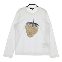 tricot COMME des GARCONS いちご スパンコール 長袖Ｔシャツ カットソー ロンＴ AD2017 ホワイト レディース トリココムデギャルソン【中古】5-0730M∞