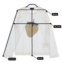 tricot COMME des GARCONS いちご スパンコール 長袖Ｔシャツ カットソー ロンＴ AD2017 ホワイト レディース トリココムデギャルソン【中古】5-0730M∞