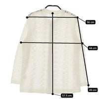 R&D.M.Co- ラッセルレースカーディガン 定価50600円 サイズM クルーネック アイボリー レディース オールドマンズテーラー【中古】5-0429M♪