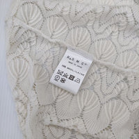 R&D.M.Co- ラッセルレース フレンチスリーブ 6178 定価39600円 ウール ニット ホワイト レディース オールドマンズテーラー【中古】5-0927M∞