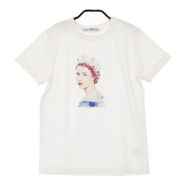 R&D.M.Co- Qween Elizabeth クイーンエリザベス 6149 L 定価17600円 半袖Ｔシャツ ホワイト レディース オールドマンズテーラー【中古】5-0429S♪