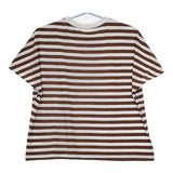 R&D.M.Co- ボーダー コットン 半袖Ｔシャツ カットソー ブラウン ホワイト レディース オールドマンズテーラー【中古】5-0706S∞