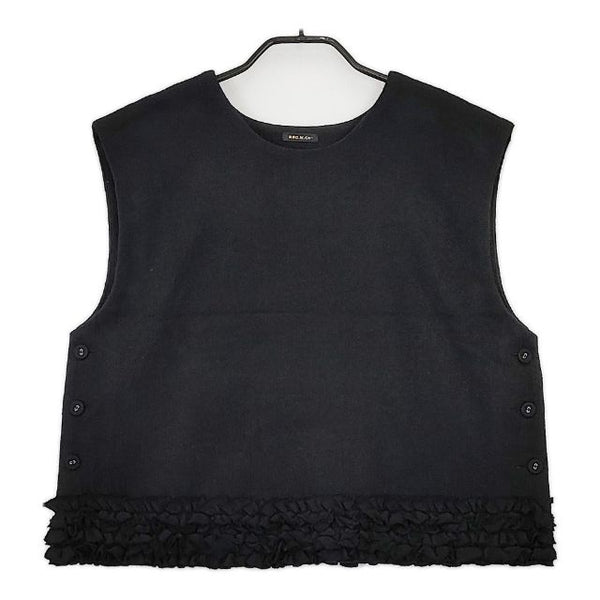 R&D.M.Co- フリルデコレーションボタンビブ 7131 定価44000円 ベスト 24AW ブラック レディース オールドマンズテーラー【中古】5-0906T∞