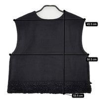R&D.M.Co- フリルデコレーションボタンビブ 7131 定価44000円 ベスト 24AW ブラック レディース オールドマンズテーラー【中古】5-0906T∞