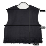 R&D.M.Co- フリルデコレーションボタンビブ 7131 定価44000円 ベスト 24AW ブラック レディース オールドマンズテーラー【中古】5-0906T∞