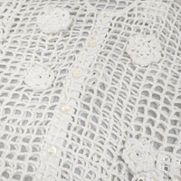 tricot COMME des GARCONS TG-N201 カギ編み メッシュ 花 カーディガン AD2020 ホワイト レディース トリココムデギャルソン【中古】5-0429M♪