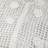 tricot COMME des GARCONS TG-N201 カギ編み メッシュ 花 カーディガン AD2020 ホワイト レディース トリココムデギャルソン【中古】5-0429M♪