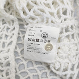 tricot COMME des GARCONS TG-N201 カギ編み メッシュ 花 カーディガン AD2020 ホワイト レディース トリココムデギャルソン【中古】5-0429M♪