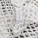 tricot COMME des GARCONS TG-N201 カギ編み メッシュ 花 カーディガン AD2020 ホワイト レディース トリココムデギャルソン【中古】5-0429M♪