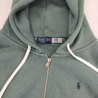 POLO RALPH LAUREN 裏起毛 スウェットジップアップ パーカー ライトグリーン レディース ポロ・ラルフローレン【中古】5-0730T∞