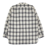 OUTIL 新品 CHEMISIER SAPOIS 2 OV-S008 定価38500円 チェック バンドカラー 長袖シャツ エクリュ インディゴ メンズ ウティ【中古】5-0603M♪