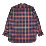 OUTIL 新品 CHEMISIER SAPOIS 1 OV-S008 定価38500円 チェック バンドカラー 長袖シャツ レッド インディゴ メンズ ウティ【中古】5-0603M♪