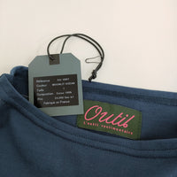 OUTIL 未使用 TORICOT AAST サイズ1 OU-C007 バスクシャツ 定価24200円 長袖Ｔシャツ カットソー ロンＴ ネイビー メンズ ウティ【中古】5-0603M♪