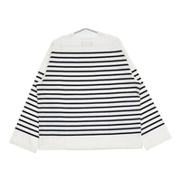 OUTIL 新品 TORICOT AAST 1 OU-C007 バスクシャツ 定価24200円 長袖Ｔシャツ カットソー ロンＴ ホワイト ネイビー メンズ ウティ【中古】5-0603M♪