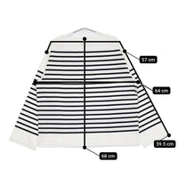 OUTIL 新品 TORICOT AAST 1 OU-C007 バスクシャツ 定価24200円 長袖Ｔシャツ カットソー ロンＴ ホワイト ネイビー メンズ ウティ【中古】5-0603M♪
