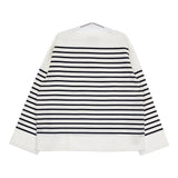 OUTIL 新品 TORICOT AAST 2 OU-C007 バスクシャツ 定価24200円 長袖Tシャツ カットソー ロンT ホワイト ネイビー メンズ ウティ【中古】5-0603M♪