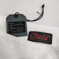 OUTIL 新品 TORICOT AAST 2 OU-C007 バスクシャツ 定価24200円 長袖Tシャツ カットソー ロンT ホワイト ネイビー メンズ ウティ【中古】5-0603M♪#