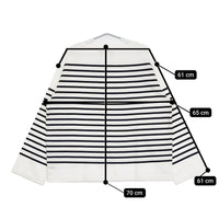 OUTIL 新品 TORICOT AAST 2 OU-C007 バスクシャツ 定価24200円 長袖Tシャツ カットソー ロンT ホワイト ネイビー メンズ ウティ【中古】5-0603M♪#