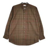 CIOTA 新品 Band Collar Shirt サイズ3 SHLM-109-DMDCH 定価29700円 バンドカラー チェック 長袖シャツ ブラウン メンズ シオタ【中古】5-0603M♪