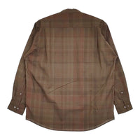 CIOTA 新品 Band Collar Shirt サイズ3 SHLM-109-DMDCH 定価29700円 バンドカラー チェック 長袖シャツ ブラウン メンズ シオタ【中古】5-0603M♪