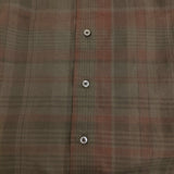 CIOTA 新品 Band Collar Shirt サイズ3 SHLM-109-DMDCH 定価29700円 バンドカラー チェック 長袖シャツ ブラウン メンズ シオタ【中古】5-0603M♪