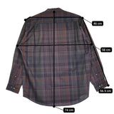 CIOTA 新品 Band Collar Shirt サイズ3 SHLM-109-DMDCH 定価29700円 バンドカラー チェック 長袖シャツ グレー メンズ シオタ【中古】5-0603M♪