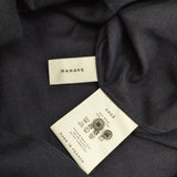MANAVE マナベ 新品 コットンウール レギュラーカラーシャツ M フランス製 定価49000円 長袖シャツ ネイビー メンズ【中古】5-0823T∞