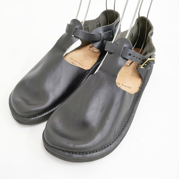 AURORA SHOES 未使用 West Indian ウェストインディアン T-Strap 7.5C 定価33000円 靴 ブラック レディース オーロラシューズ【中古】5-0523G♪