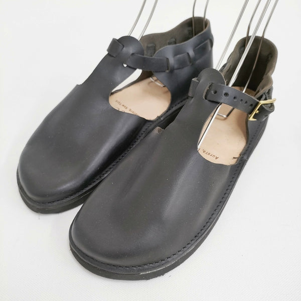 AURORA SHOES 新品 West Indian ウェストインディアン T-Strap 6C 定価33000円 靴 ブラック レディース オーロラシューズ【中古】5-0523G♪