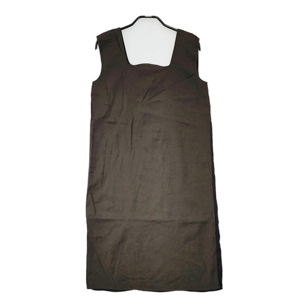 MM6/Maison Margiela ウール サテン 切替 S32CT0622 STN460 ノースリーブ ワンピース ブラウン ブラック レディース エムエム6/メゾンマルジェラ【中古】5-0606S△