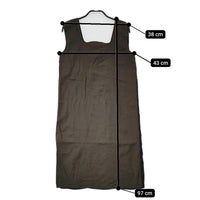 MM6/Maison Margiela ウール サテン 切替 S32CT0622 STN460 ノースリーブ ワンピース ブラウン ブラック レディース エムエム6/メゾンマルジェラ【中古】5-0606S△