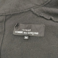 tricot COMME des GARCONS ウール 変形 製品染め TH-B003 AD2021 サイズM 長袖シャツ ブラック レディース トリココムデギャルソン【中古】5-1006T◎