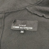 tricot COMME des GARCONS ウール 変形 製品染め TH-B003 AD2021 サイズM 長袖シャツ ブラック レディース トリココムデギャルソン【中古】5-1006T◎