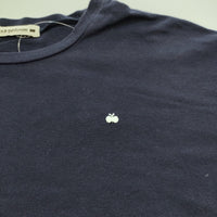 mina perhonen peonia ws8172 七分袖 サイズ40 コットン Ｔシャツ カットソー ネイビー レディース ミナペルホネン【中古】5-0606S△