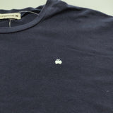 mina perhonen peonia ws8172 七分袖 サイズ40 コットン Ｔシャツ カットソー ネイビー レディース ミナペルホネン【中古】5-0606S△