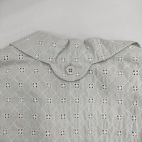 mina perhonen flower beads 定価121000円 zs6676 刺繍 ロングジャケット リネンシルク コート ライトグリーン レディース ミナペルホネン【中古】5-0714M∞