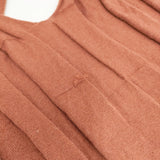 JURGEN LEHL 無地 穴 マフラー ストール ブラウン レディース ヨーガンレール【中古】5-1014T◎