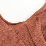 JURGEN LEHL 無地 穴 マフラー ストール ブラウン レディース ヨーガンレール【中古】5-1014T◎