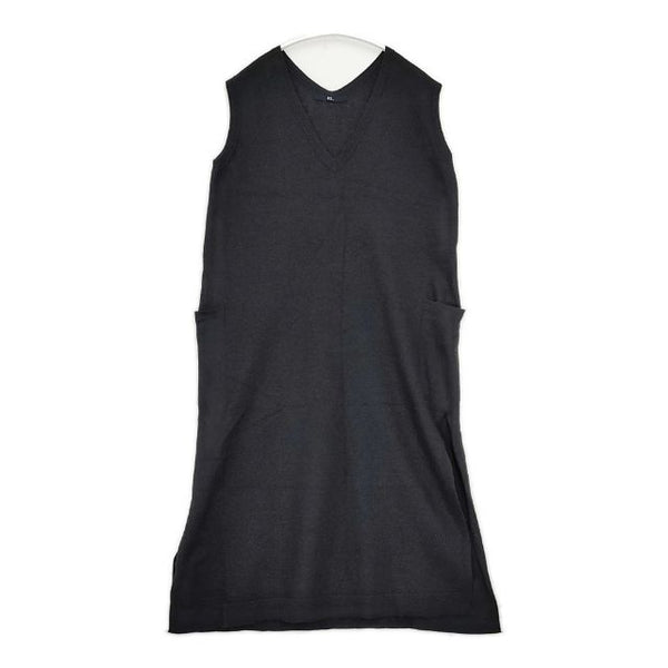 45R/45rpm フロート縮絨ロングベスト 定価31900円 ノースリーブ ワンピース ブラック レディース フォーティーファイブアールピーエム【中古】5-1105T∞