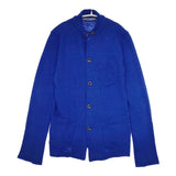 45R/45rpm ウール縮絨ジャケットカーディガン 定価30800円 カーディガン ブルー レディース フォーティーファイブアールピーエム【中古】5-1105T∞