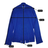 45R/45rpm ウール縮絨ジャケットカーディガン 定価30800円 カーディガン ブルー レディース フォーティーファイブアールピーエム【中古】5-1105T∞