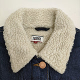 TOMMY JEANS 裏ボア デニムジャケット サイズM ブルゾン デニムジャケット ブルー レディース トミー ジーンズ【中古】5-1210A♪