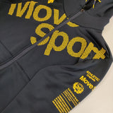 DESCENTE フルジップ ライトスムースドライスウェット パーカー ネイビー イエロー メンズ デサント【中古】5-0730M∞