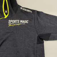 DESCENTE プルオーバー ウォームスウェット パーカー ネイビー イエロー メンズ デサント【中古】5-0730M∞